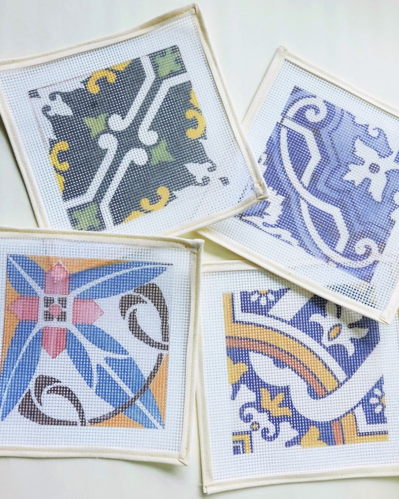 Portuguese Tiles Porto Paranhos Needlepoint Kit – Unwind Studio