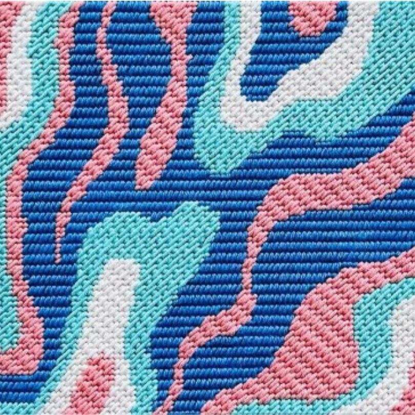 Pastel Waves Needlepoint Kit - Stitch Guide