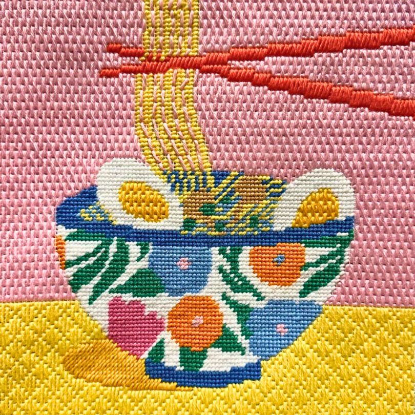 Ramen Night Needlepoint Kit - Stitch Guide