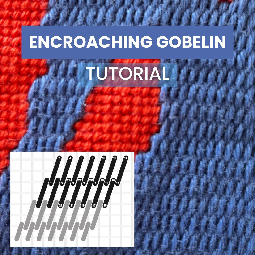 Gobelin Encroaching Slanted Stitch