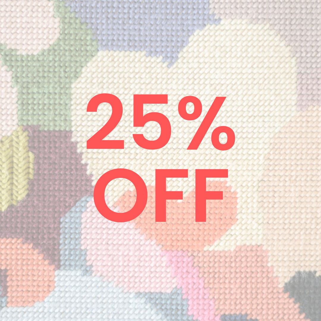 Last chance to buy these Unwind Studio needlepoint kits with 25% discount! 