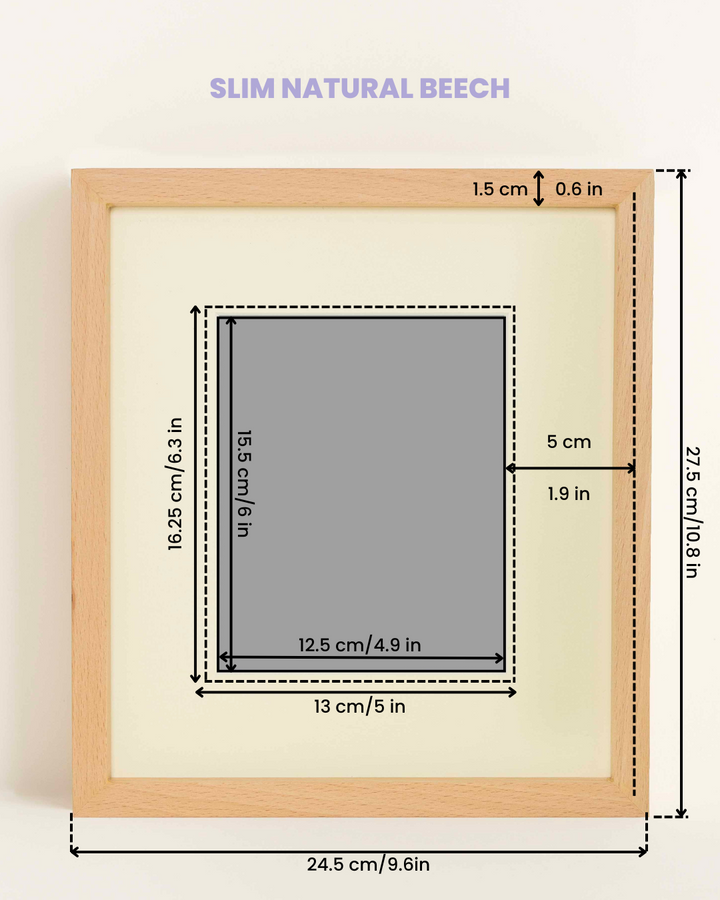 Solid Wood Frame: Slim Natural Beech