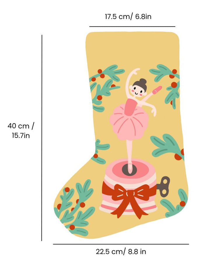 Ballerina in a Music Box Stocking Needlepoint Kit