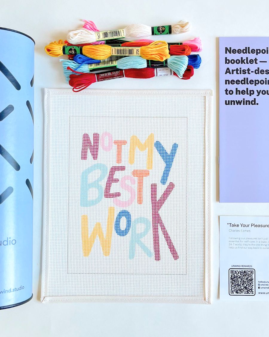 "Not My Best Work" Needlepoint Kit