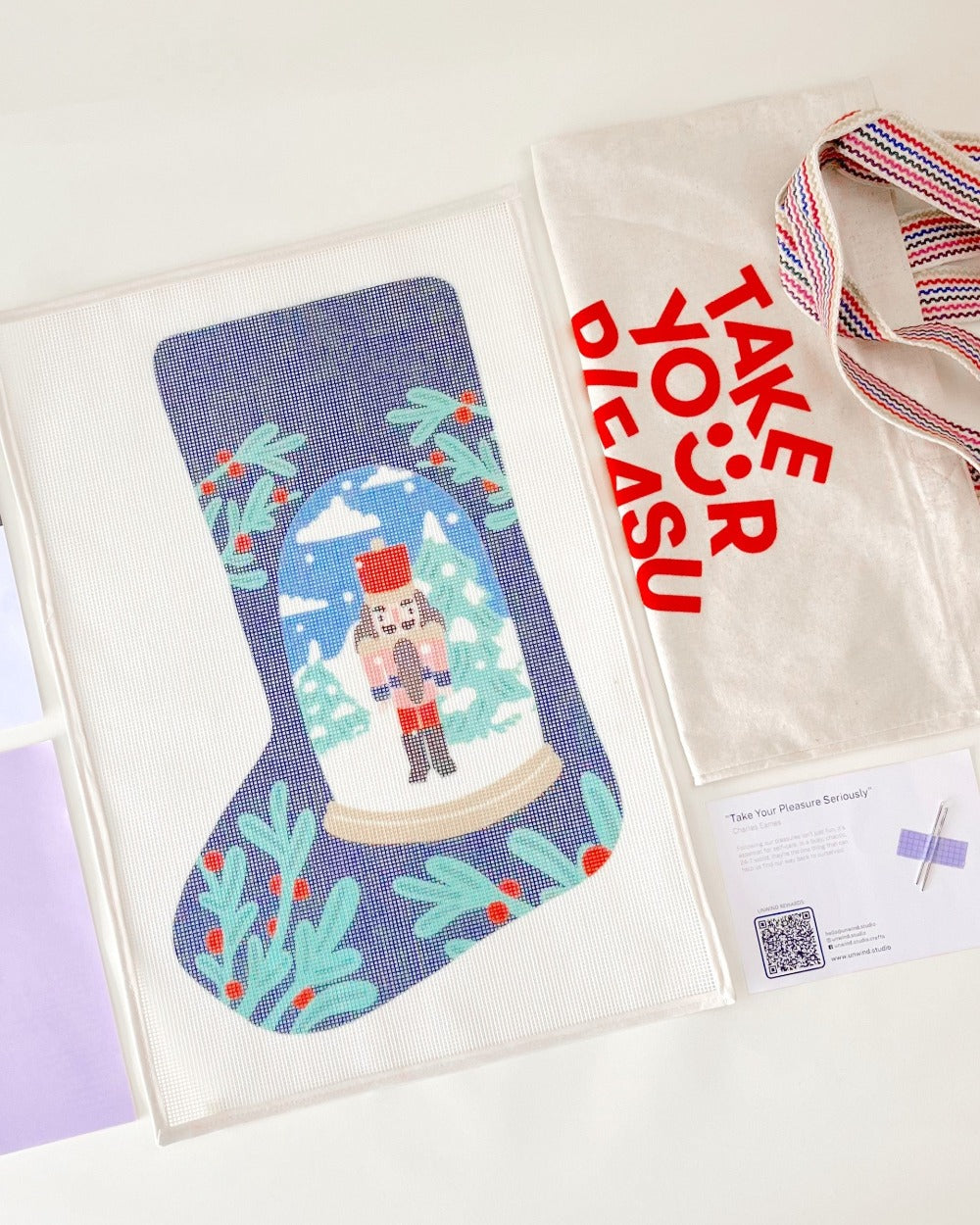 Blue Flower Kids Needlepoint Kit for Kids – Unwind Studio