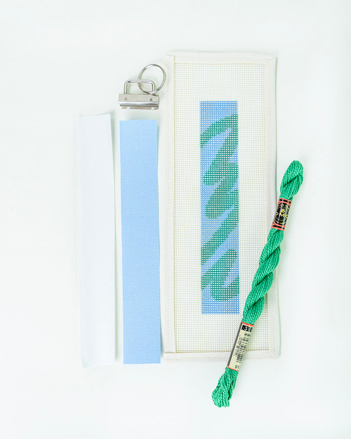 Breeze Needlepoint Kit Keyfob- canva and finishing materials