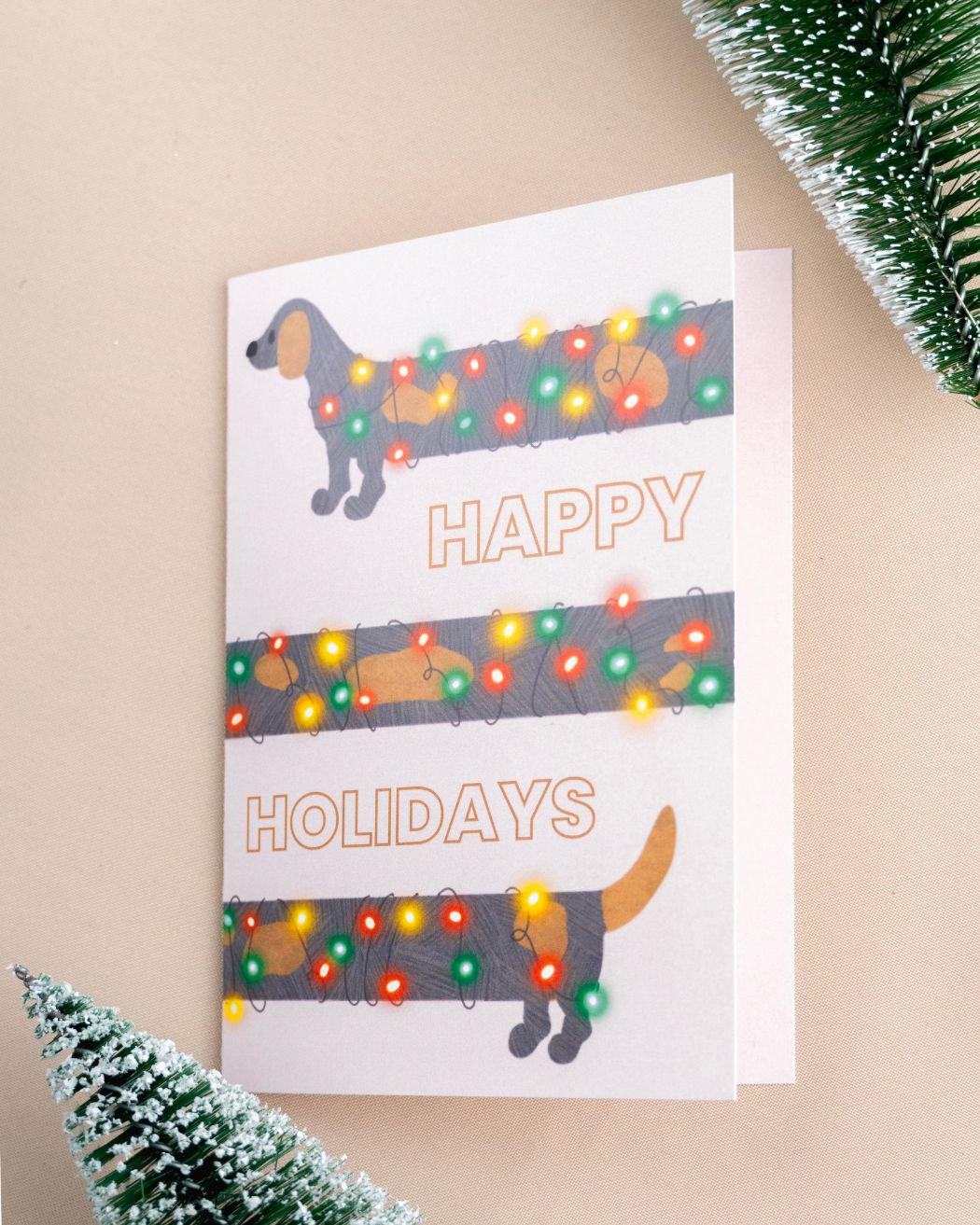 Christmas Greeting Card "Happy Holidays"- opened