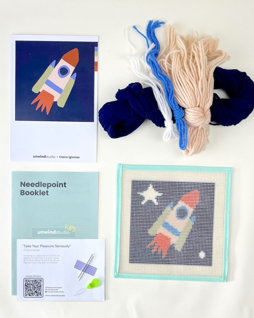 Needle Point Kit - Whale – little + kind shop