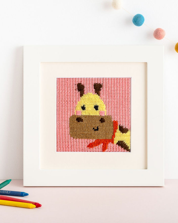 Gloria, the Giraffe - Needlepoint Kit for Kids