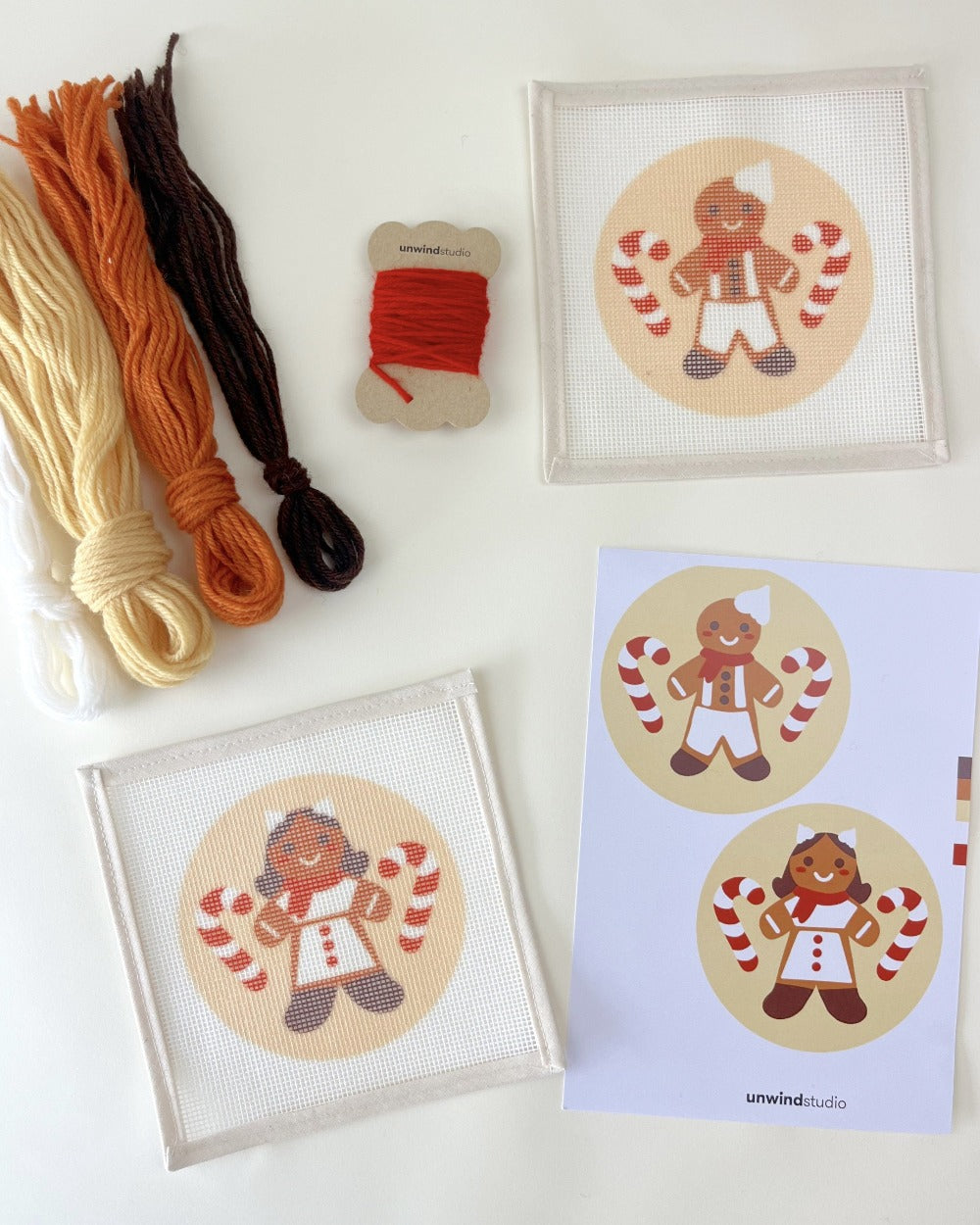 Modern Needlepoint Christmas Ornaments Kits – Unwind Studio