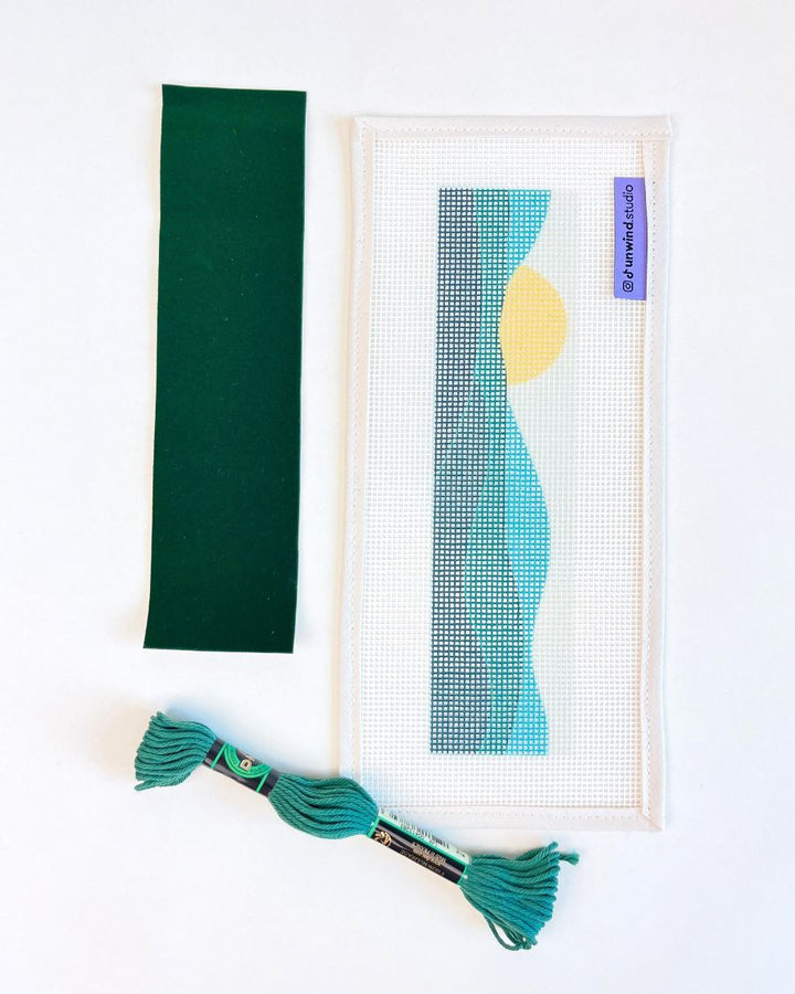 Green Mountains Bookmark Needlepoint Kit