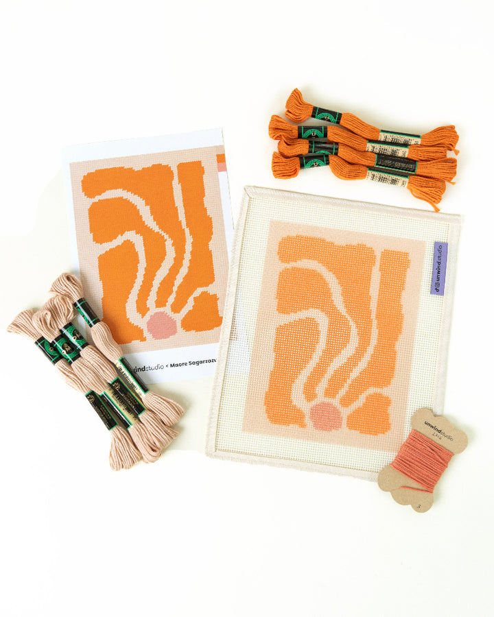 Itsas lorea 1 Needlepoint Kit -canva and threads