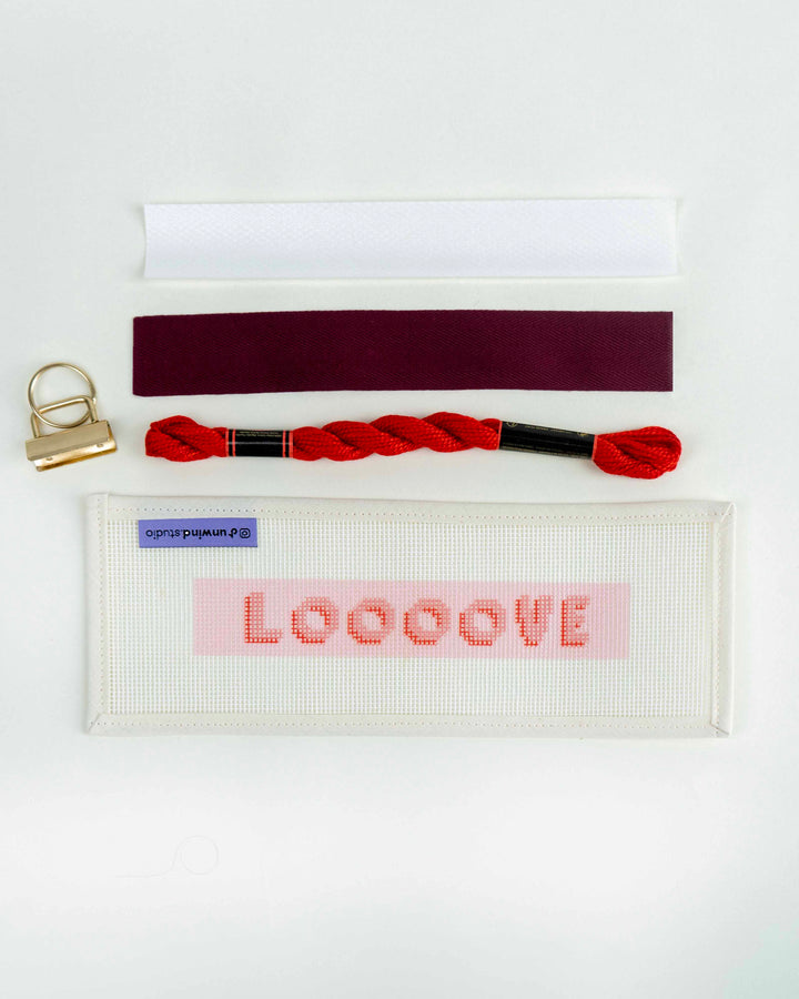 Loooove Key Fob Needlepoint Kit