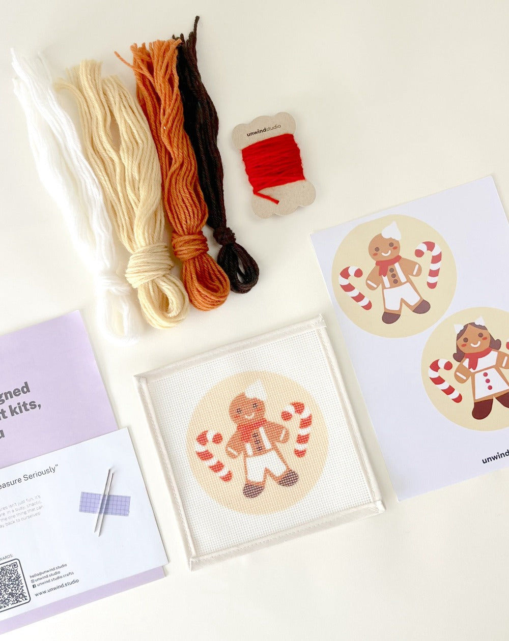 Folk Christmas Stocking Needlepoint Kit – Unwind Studio