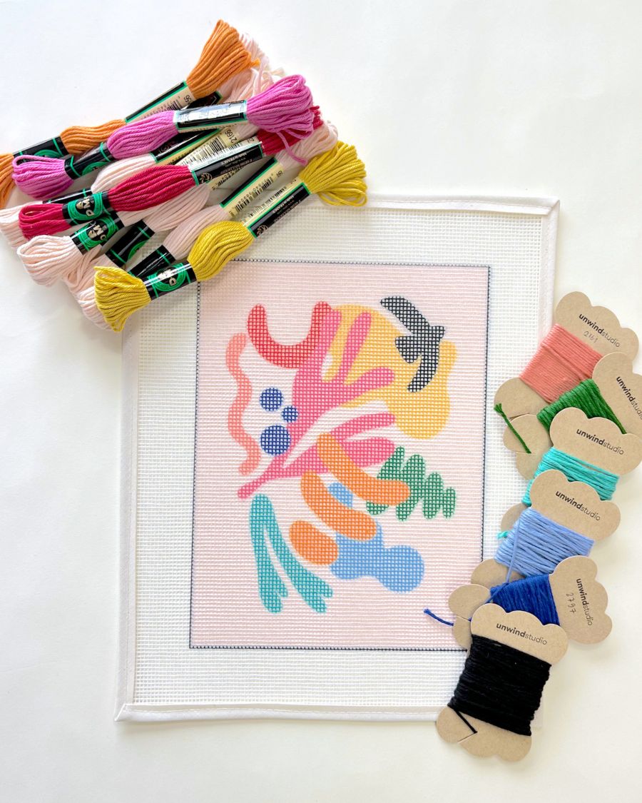 *Abstract Composition Needlepoint Kit by Unwind Studio
