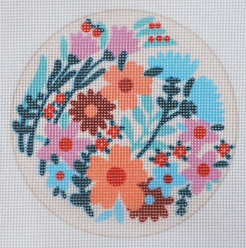 Hello Cross Stitch Pattern Rose Wreath Cross Stitch Ornament PDF Pink  Flower Cross Stitch Hoop Art Wreath Cross Stitch Beginner 