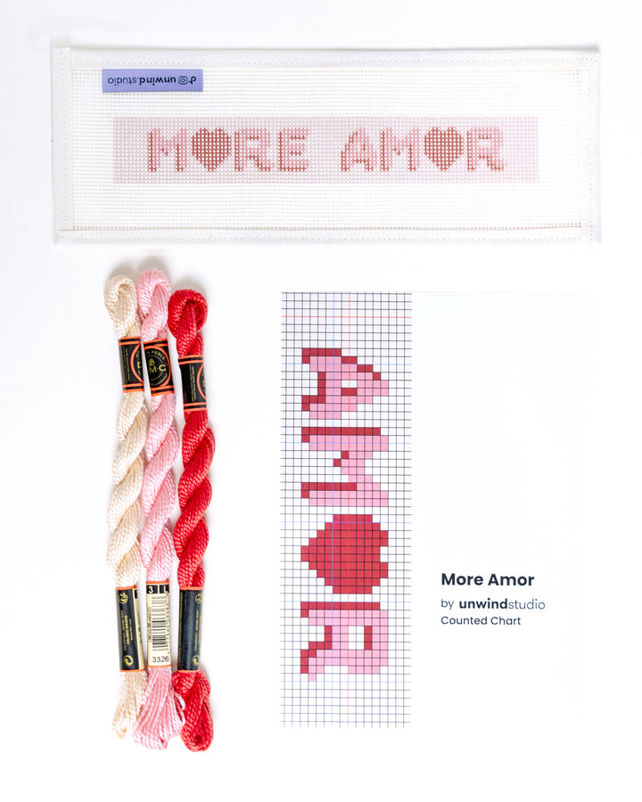 More Amor Key Fob Needlepoint Kit