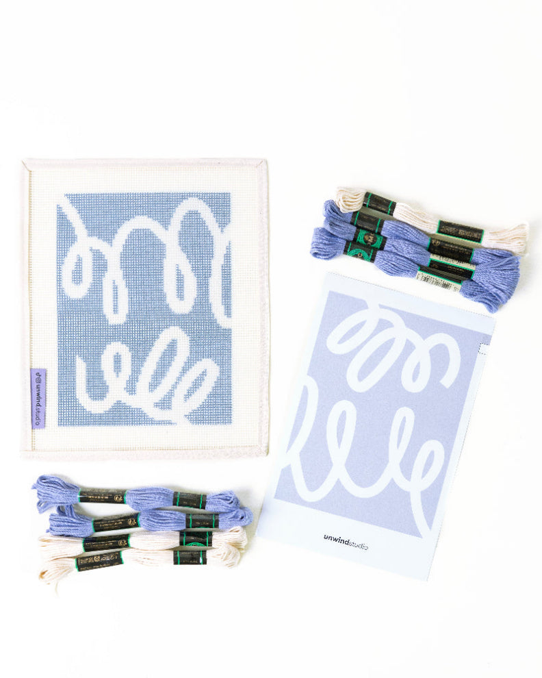 Olelele Needlepoint Kit canva and threads