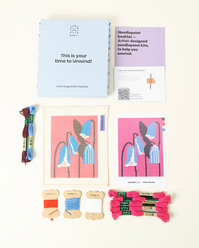 Silky Leather Needlepoint Kit- complete kit