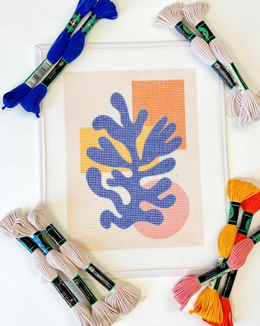 Geometric Composition Needlepoint Kit by Unwind Studio