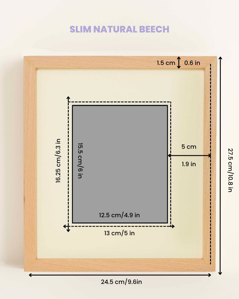 Solid Wood Frame: Slim Natural Beech