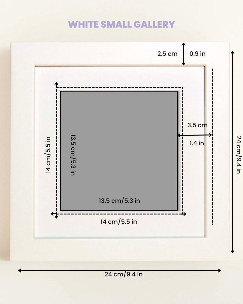 Solid Wood Frame: White Small Gallery