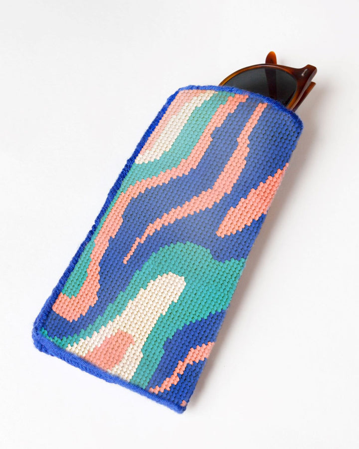 Pastel Waves Sunglasses Case Needlepoint Kit