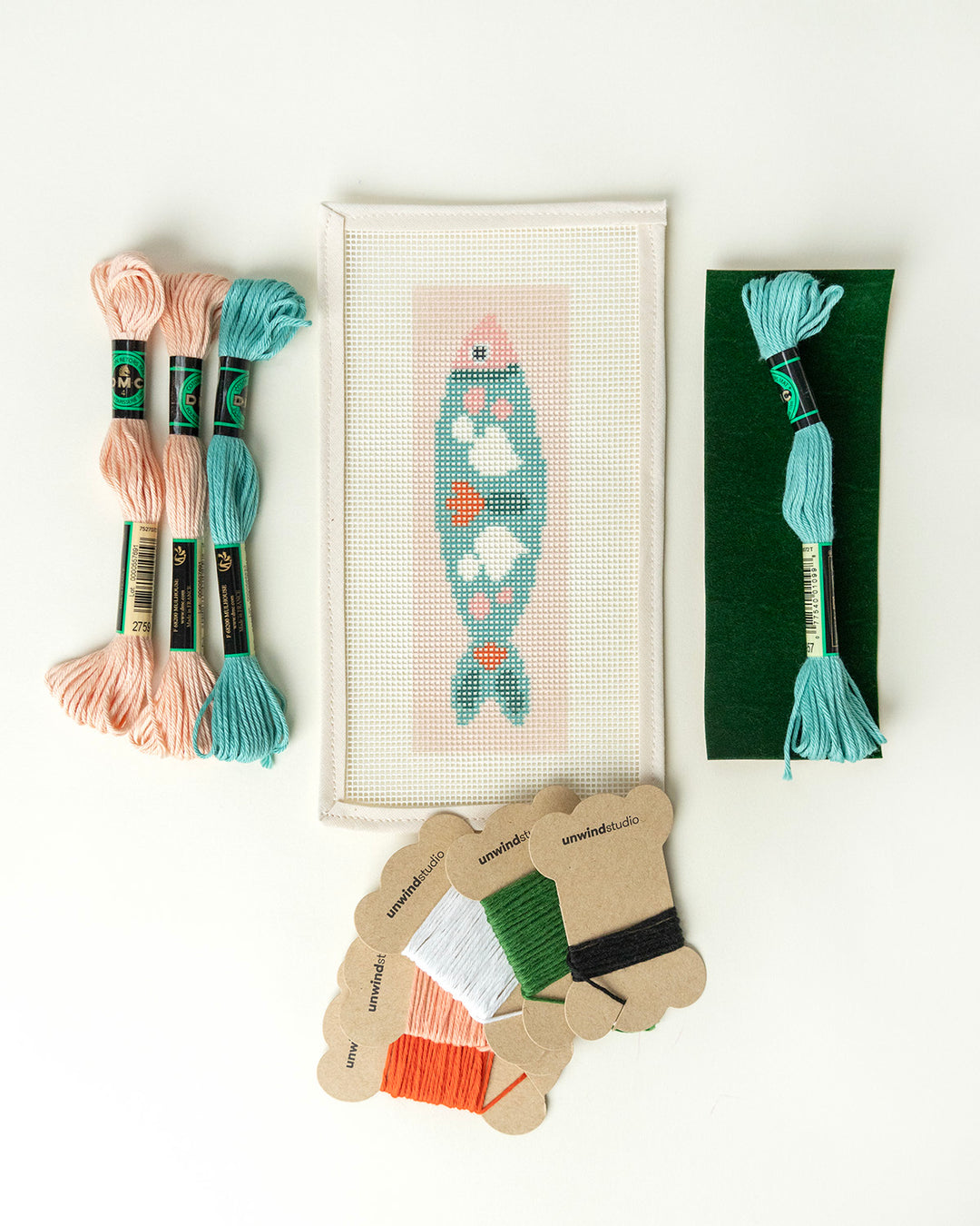 NEEDLEPOINT STARTER KIT "Portuguese Sardine" Bookmark