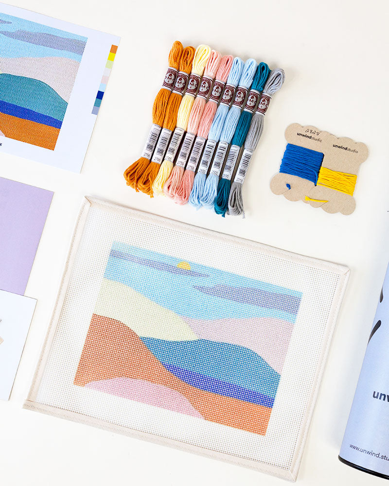 Modern Still Life Palms needlepoint kit – Needlepoint For Fun